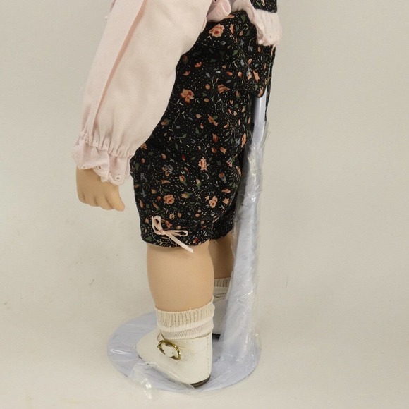 1991 Knowles My Closet Friend Evie Boo Bear And Me Porcelain Doll /w stand FCJE3 - Picture 6 of 12